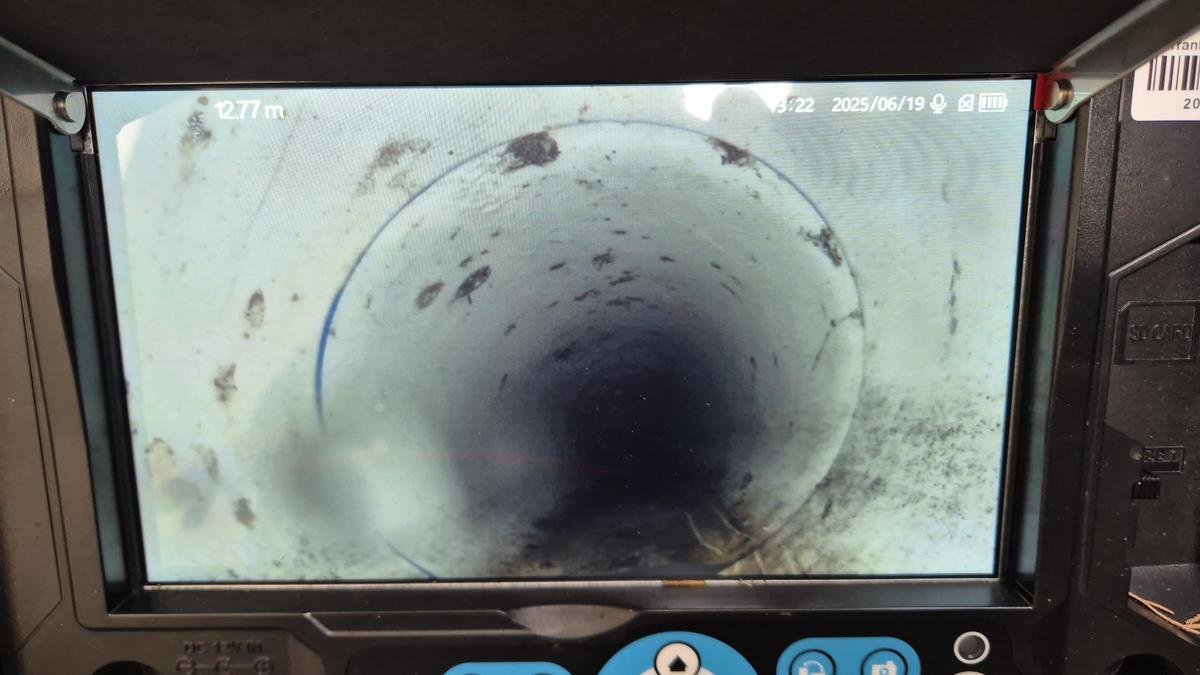 CCTV drain camera inspection of a pipe