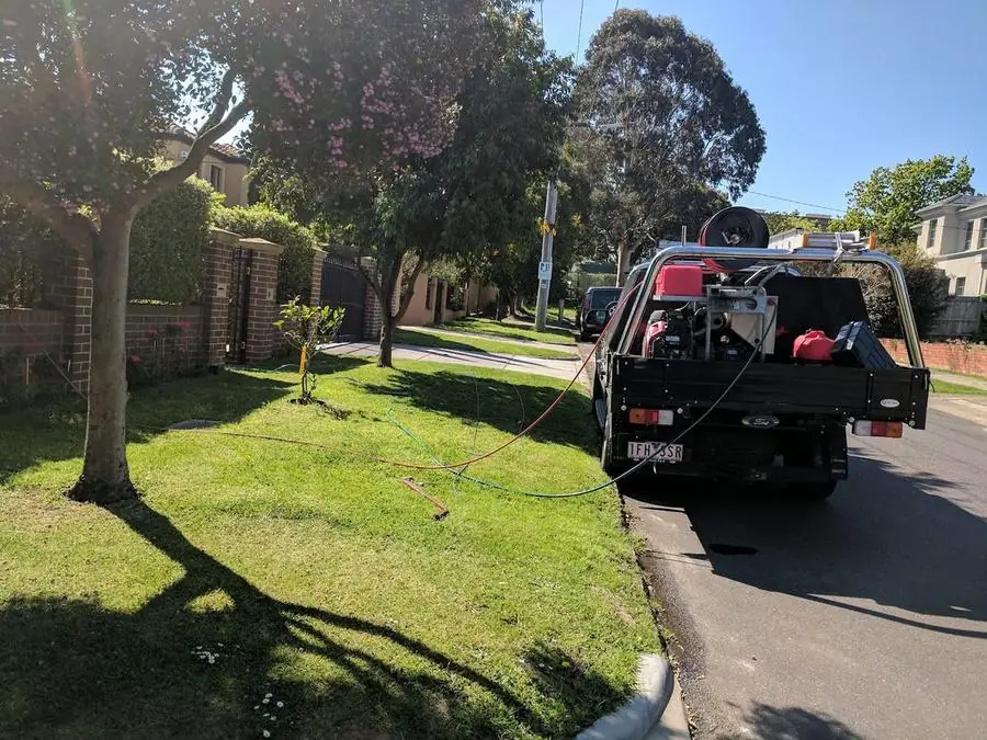 SOS Drain Cleaning clearing a blocked drain in Braeside